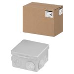 Распаячная коробка ОП для прямого монтажа 80х80х50 мм, крышка, IP54, 7 вх. TDM