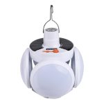 Фонарь кемпинговый аккум LED YD-1403-1 4 больш. шнур 3,5*1,35, подвесной, солнечн батарея, индикатор