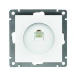 Розетка КОМП 1А, RJ45, белая АФИНА UNIVersal (еврослот)