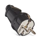 Вилка с/з черная 16А 250В UNIVersal (25/250)