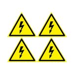 Наклейка знак электробезопасности "Опасность поражения электротоком" 130*130*130мм REXANT 5 шт.