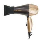 Фен DELTA DL-0909 1000Вт складная ручка, коричневый с золотым  (1/36)
