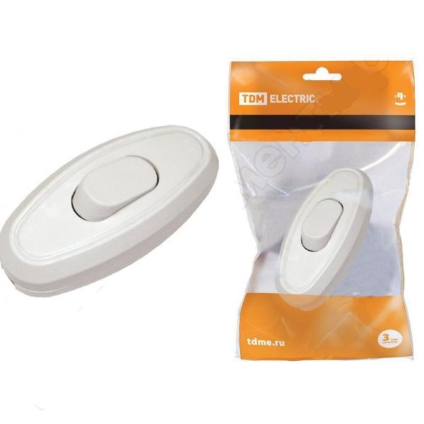 Переключатель бра белый TDM (10/80)