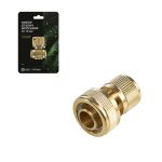 Коннектор для шланга 3/4" латунный быстросьемный ЧЕТЫРЕ СЕЗОНА