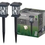 Набор светильников  СП "Торо" на солнечных батареях, пластик, 10х44  cм, 2 шт, TDM