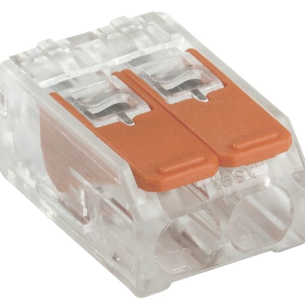 Монтажная клемма в прозрачном корпусе с рычагами РСТ-412В 2 проводника (100)