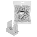 Крепеж-клипса для трубы 20 мм для прямого монтажа (100 шт.) серая TDM