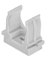 Крепеж-клипса для трубы 20 мм для прямого монтажа (100 шт.) серая TDM