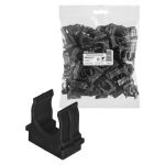 Крепеж-клипса для трубы 20 мм для прямого монтажа (100 шт.) черная TDM