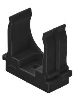 Крепеж-клипса для трубы 25 мм для прямого монтажа (100 шт.) черная TDM