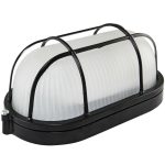 Светильник баня НПБ 60 Вт овал черный с решеткой НПБ1402 IP54 TDM (1/20)