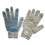 Перчатки х/б с ПВХ 4 нитки 10 класс ЭКОНОМ серые (10/300)