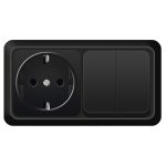 Блок горизонтальный 2 кл+1 с/з  черный о/у Олимп UNIVersal (5)