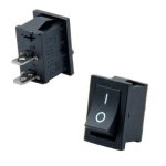 Клавишный переключатель ON-OFF мини прямоуг черная клавиша MRS-101