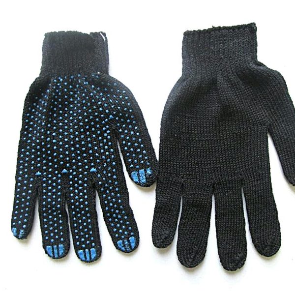 Перчатки х/б с ПВХ 4 нитки ЭКОНОМ черные (10/300)