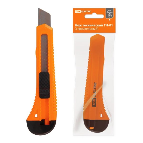 Нож строительный усиленный ТН-01,18мм,серия Гранит TDM (30)