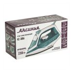 Утюг АКСИНЬЯ КС-3006  2200Вт, антипригарное покрытие, белый с серо-зеленым (1/10)