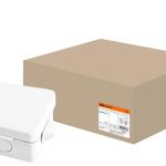 РК под гофру квадрат 65*65*50 IP54 4 входа с крышкой TDM (10/120)