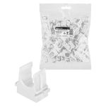 Крепеж-клипса для трубы 16 мм для прямого монтажа (100 шт.) белая TDM