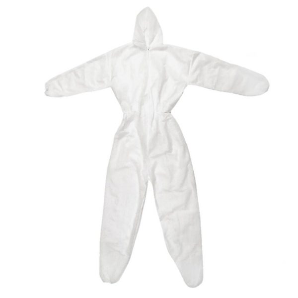 Комбинезон защитный одноразовый "КасперР40" на молнии,белый(56-58/182-188),40 г/м2,TDM