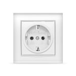 Розетка 1 с/з Бриллиант белая UNIVersal (10/100)