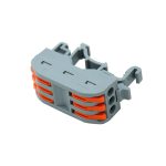 Монтажная клемма с рычагами симметричная РСТ-213L на дин рейку проходная (50)