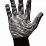 Перчатки синтетические черные/серые  20гр. Корея (12/1200)