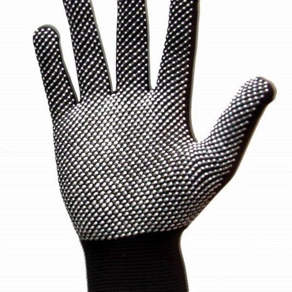 Перчатки синтетические черные/серые  20гр. Корея (12/1200)