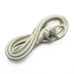 Шнур с вилкой 3м ПВС 3*1,5 с/з белый