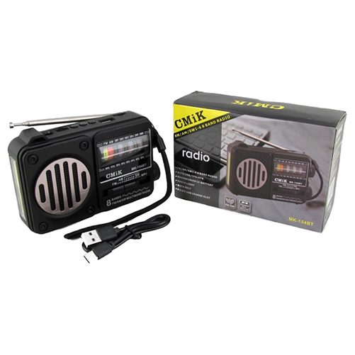Приемник MK-154BT FM/AM/SW1-6 аккум, фонарь