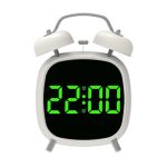 Часы-будильник электронные RE-8032 белый корпус, зеленые цифры