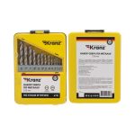 Набор сверл по металлу HSS 13шт: 2-8мм (через 0,5мм) цилиндр хвостовик, мет кейс KRANZ