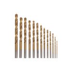 Набор сверл по металлу HSS 13шт: 1,5-6,5мм (через 0,5мм;3,2мм;4,8мм) титан, цилиндр хвостовик KRANZ