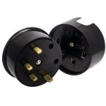 Разъем РШ-ВШ 32А 380В 3P+PE ОУ карболитовый черн. EKF (1/6)