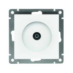 Розетка ТВ тупиковая, 75Ом, ч/д 4-2400Мгц  белая АФИНА UNIVersal (еврослот)