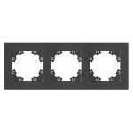 Рамка 3-ая универсальная АФИНА графит UNIVersal (евросслот)