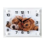 Часы настенные ЩЕНОК И ПЛЮШЕВЫЙ МИШКА (1/10)