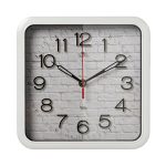 Часы настенные РУБИН ФАКТУРА квадрат 22*22см, корпус белый