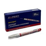 Маркер перманентный красный с тонким стержнем X-PERT