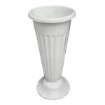 Ваза под срезку цветов 6л пластик белая 210*440мм (1/5)