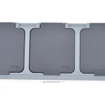 Розетка 3 с/з Пралеска Аква с крышкой РА16-0132(03) IP54 светло-серая брызгозащищенная