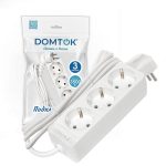 Удлинитель бытовой "DOMTOK" 3 гнезда, ПВС 3*1, 3,5кВт, с/з 3м