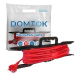 Удлинитель-шнур на рамке "DOMTOK" ПВС 2*1, 2,2кВт, б/з 50м