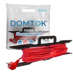 Удлинитель-шнур на рамке "DOMTOK" ПВС 3*1, 2,2кВт, з/к 20м