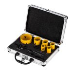 Набор коронок Bimetal 11 предметов (20, 22, 25, 30, 35, 60 мм) металлический кейс Kranz