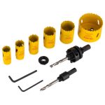 Набор коронок Bimetal 11 предметов (20, 22, 25, 30, 35, 60 мм) металлический кейс Kranz