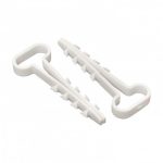 Дюбель-хомут (6х12 мм) для плоского кабеля белый (10 шт.) EKF PROxima