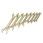 Набор ключей гаечных рожковых 8 пр 6*7-20*22мм желтый цинк Cr-V REXANT