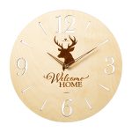 Часы настенные РУБИН Welcome Home деревянные, d=35см, открытая стрелка, корпус светлый (1/10)