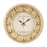 Часы настенные круг РУБИН ВИНТАЖ d-41см, корпус бежевый с золотом (1/10)